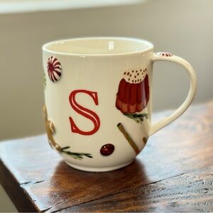 Anthropologie Holifaye Stoneware S Monogram Mug